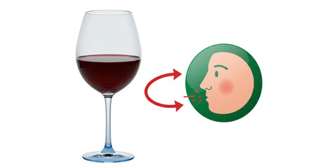 Isolated Wine Tasting Aroma Concept