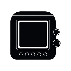 Etch A Sketch Black Vector Silhouette Design