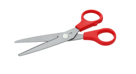 Isolated Scissors with Red Handles