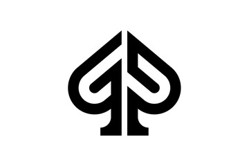 GP Spade Monogram Logo Design