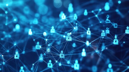 Global Network Connection  Abstract Digital People