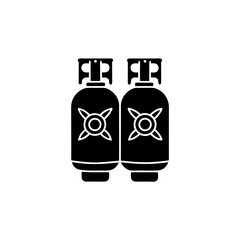 creative details Outline silhouette Gas cylinders icon Vector Illustration 