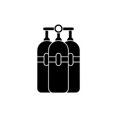 creative details Outline silhouette Gas cylinders icon Vector Illustration 
