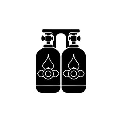 creative details Outline silhouette Gas cylinders icon Vector Illustration 