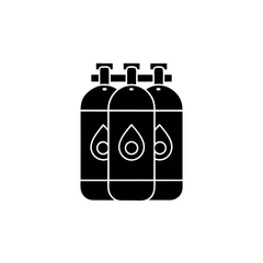 creative details Outline silhouette Gas cylinders icon Vector Illustration 