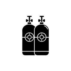 creative details Outline silhouette Gas cylinders icon Vector Illustration 