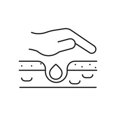 Soil ground and gardening editable stroke outline icon line