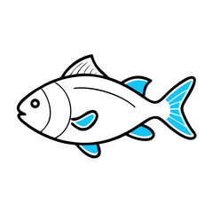 Stylized fish illustration representing aquatic life and marine environments