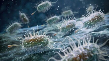 Fototapeta premium Varicella - zoster Virus: Unveiling Its Life Cycle, Manifestations, Transmission, Management and Prevention