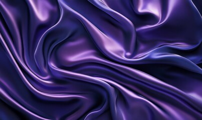 Fototapeta premium Purple silk drapes in flowing folds