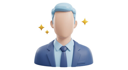 Isolated Businessman With Star