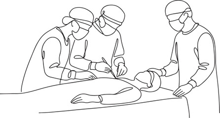 Surgeon Team Performing Critical Surgery