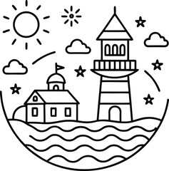 lighthouse on the beach