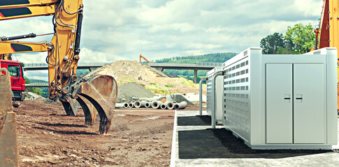 construction site of a battery storage