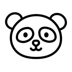 cute panda cartoon vector illustration. Animal face cartoon vectors.