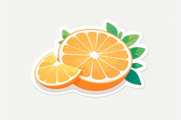 Vibrant Illustration of a Sliced Orange