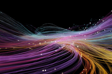 Bright gradient waves representing tech innovation flow