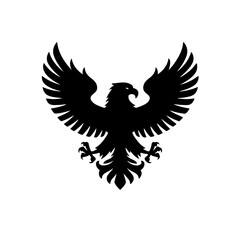 Obraz premium Majestic Eagle Silhouette: Powerful Symbol of Strength and Freedom