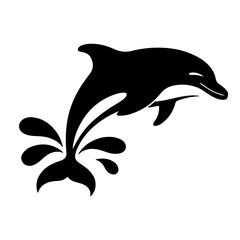 Fototapeta premium Dynamic Dolphin Silhouette