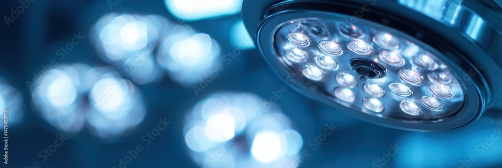 Aufkleber soft-focused surgical lighting creates an abstract composition perfect for medical text placement in