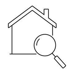 Real estate minimal thin line icons. Related building, house, apartement, sale, rent, mortagage. Vector illustration