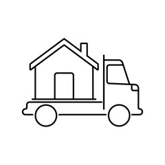 Real estate minimal thin line icons. Related building, house, apartement, sale, rent, mortagage. Vector illustration