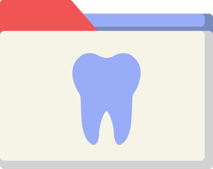 Dental Folder Flat Icon