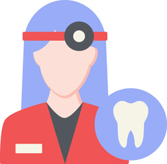 Female Dentist Flat Icon