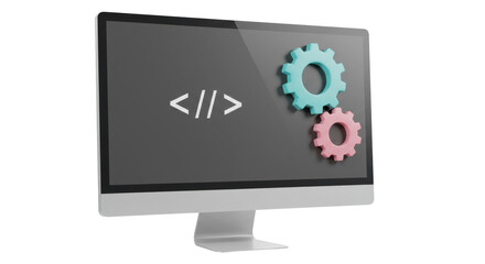 Isolated Monitor with Code Symbol and Gears