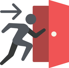 Emergency Exit Flat Icon