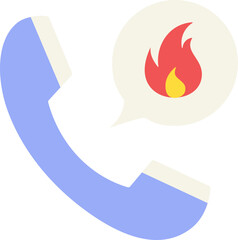 Fire Call Flat Icon