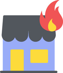 Fire Store Flat Icon