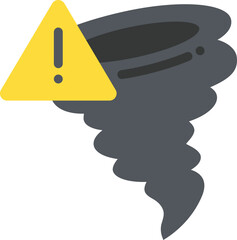 Tornado Warning Flat Icon
