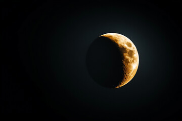 Obraz premium Minimal moon phases on black background, aesthetic astronomy phone wallpaper 