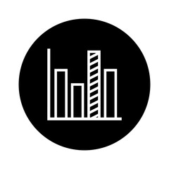 Obraz premium Chart icon vector. schedule and analysis illustration sign. diagram symbol or logo.