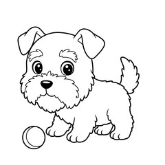 coloring gartoon cute animal by JN - dog