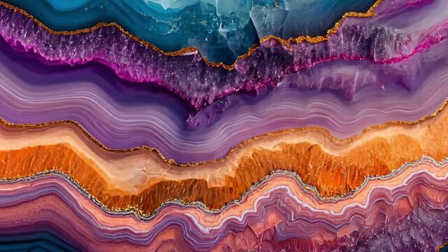 Vibrant Agate Geode: A Symphony of Color and Texture
