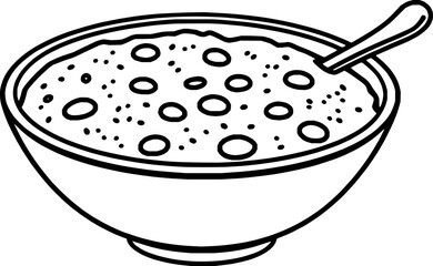 Bowl of Creamy Oatmeal with Berries A Simple Breakfast