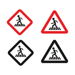 Crosswalk Icon Set Vector Design.