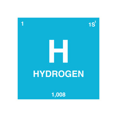 hydrogen symbol vector on the periodic table