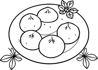 Delicious Steamed Buns in Savory Orange Sauce