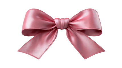 Pink ribbon bow with flowing tails suitable for gifts and decorations