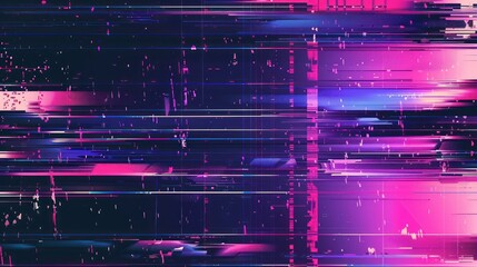 Illustration abstract cyberpunk colorful techno glitch background. Generated AI image