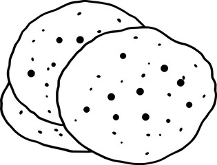 Two Round Flatbreads with Speckled Texture