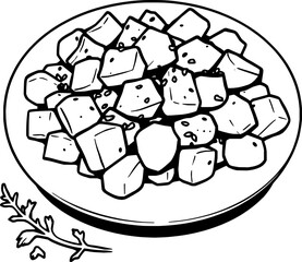 Delicious Roasted Sweet Potato Cubes on Plate
