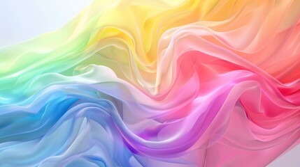 Obraz premium A colorful background of rainbow wavy pattern.