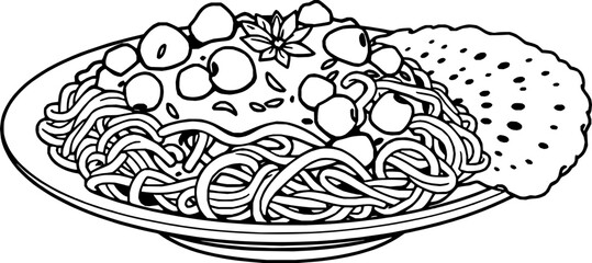 Delicious Spaghetti with Tomato Sauce and Meatballs