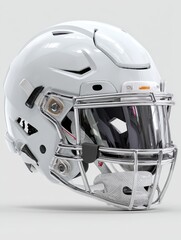 Fototapeta premium White football helmet in clean mockup display