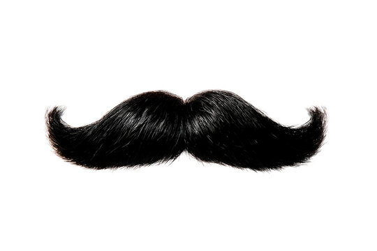 Unique black mustache on transparent background for fun events