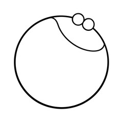 Outlined Bead Line Art Vector for Kids